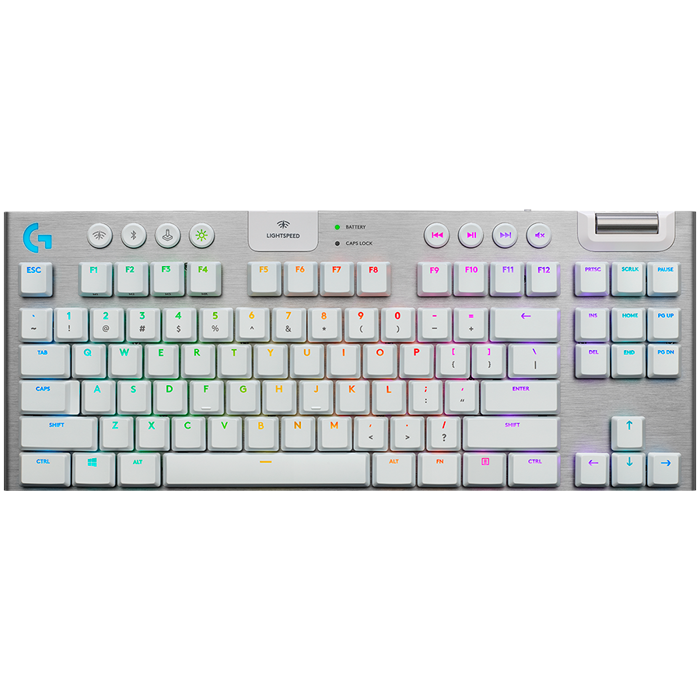 LOGITECH G915 X LIGHTSPEED TKL Wireless Gaming Keyboard - WHITE - US INTL - 2.4GHZ/BT  - EMEA28i-935 - TACTILE