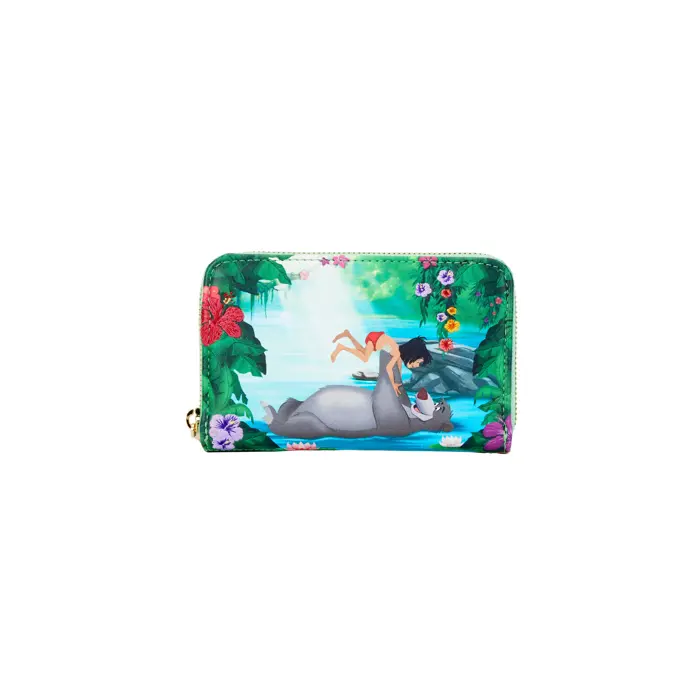 LOUNGEFLY DISNEY JUNGLE BOOK BARE NECESSITIES ZIP AROUND WALLET - 671803404274