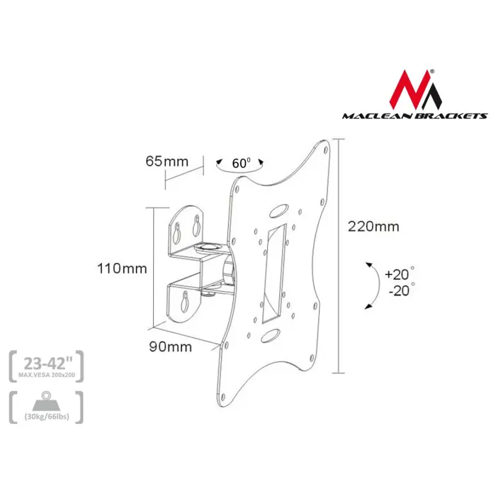 maclean-mc-501a-universal-wall-tv-bracket-23-42-uo-to-30kg-v-89031-rtvmcnulp0001.webp