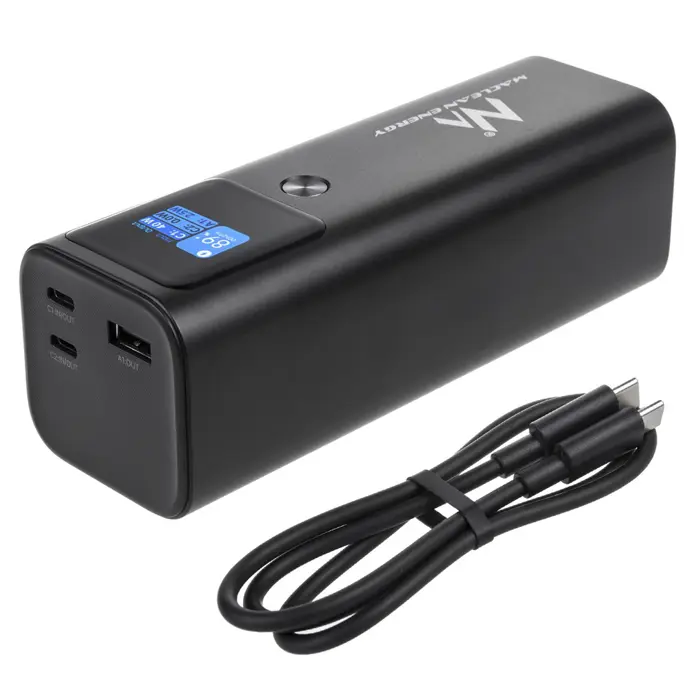 Maclean Mobile Power Bank, 24600mAh, Power Delivery (PD) 140W, Fast/Quick/Super Charge, 88.56Wh, 2x Type-C, USB, MCE335