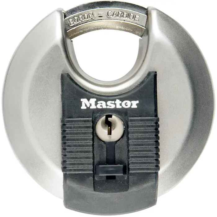 MASTER LOCK 70mm wide Excell stainless steel discus padlock with shrouded shackle