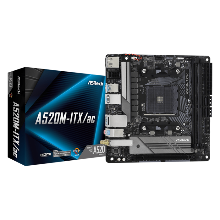 Matična Asrock A520M-ITX/ac, DDR4, S.AM4