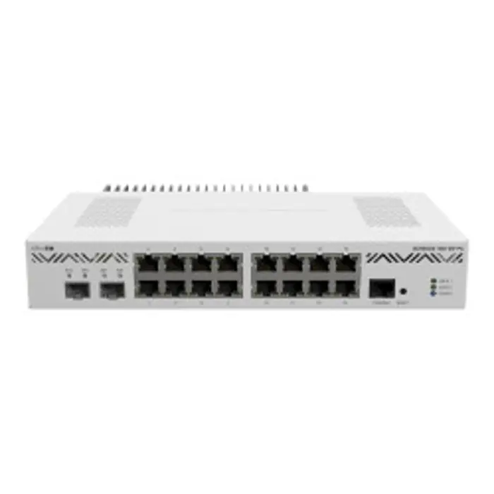 Mikrotik Cloud Core Router 2004-16G-2S+PC, Cortex A57 1.7GHz CPU, 4GB RAM, 128MB NAND,16×G-LAN, 2×SFP+, desktop kučište, PSU, rackmount, RouterOS L6