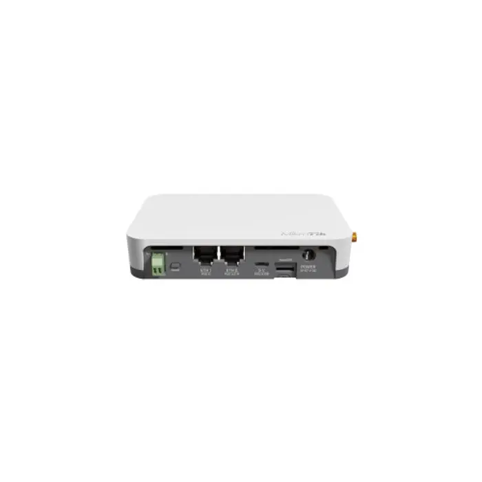 Mikrotik KNOT LR8 kit - IoT Gateway, 650MHz CPU, 64MB RAM, 2×10/100Mbps (PoE-in/PoE-out) 2.4Ghz 802.11b/g/n Dual Chain, R11e-LoRa8 card (863-870MHz 14dBm), BT5.2, GPS, microUSB, RouterOS L4