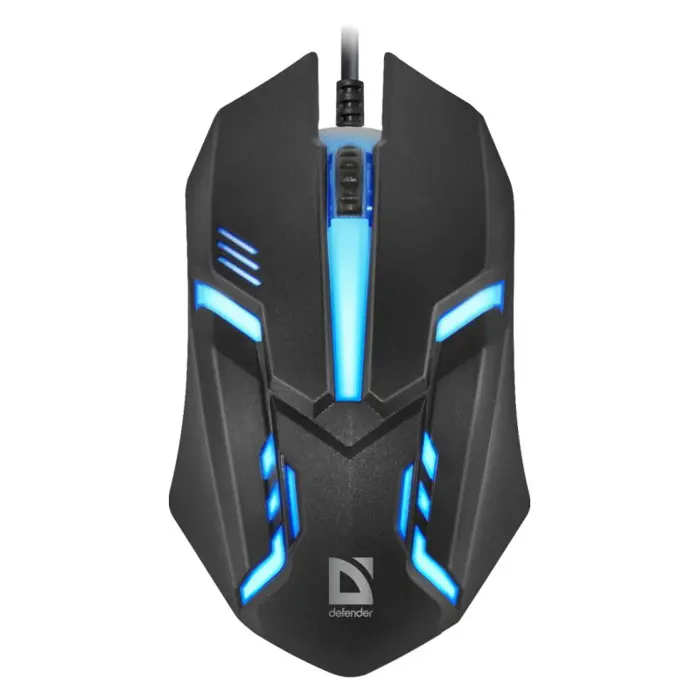 MOUSE  DEFENDER CYBER MB-560L BLACK 7 COLORS 1200DPI 3P