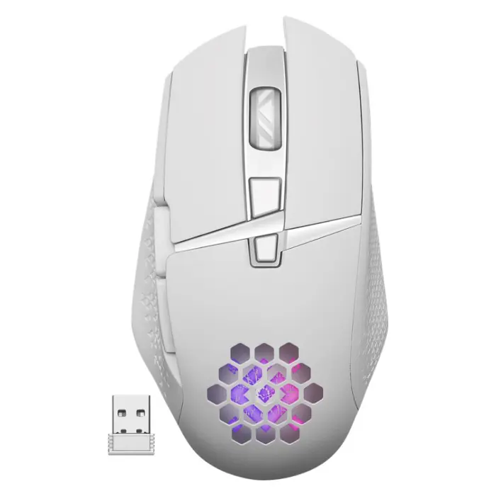 MOUSE DEFENDER GM-514 GLORY OPTIC RF RGB 3200dpi 7P WHITE