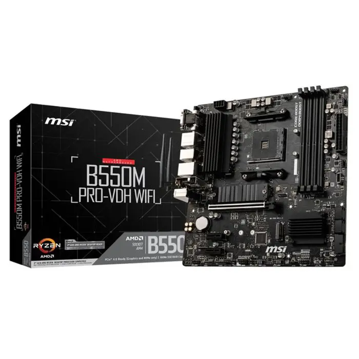 MSI B550M Pro-VDH WiFi, AMD B550 Mainboard - Sockel AM4-7C95-001R