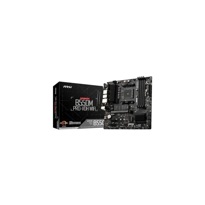 MSI B550M PRO-VDH WIFI motherboard AMD B550 Socket AM4 micro ATX