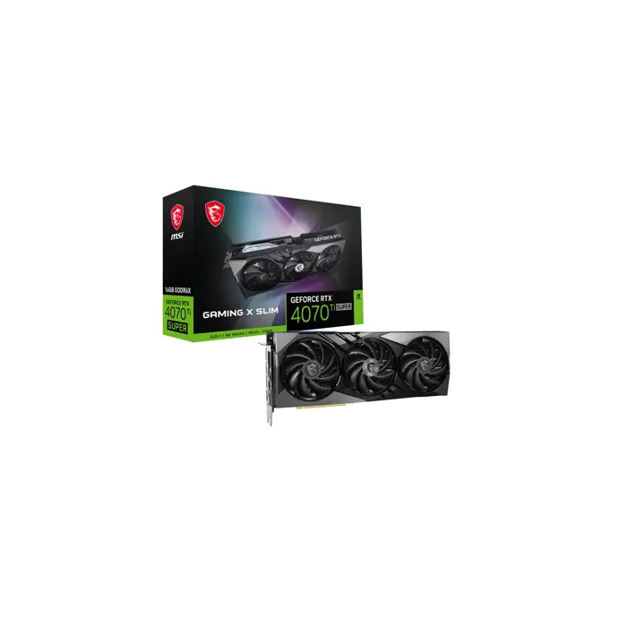 MSI GAMING GeForce RTX 4070 Ti SUPER 16G X SLIM NVIDIA 16 GB GDDR6X