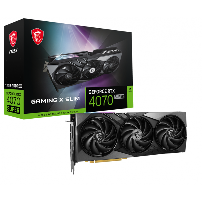 MSI GeForce RTX 4070 Super Gaming X Slim 12G, 12288 MB GDDR6X-V513-619R