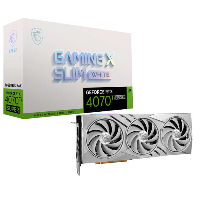 MSI GeForce RTX 4070 Ti Super Gaming X Slim White 16G, 16384 MB GDDR6X-V513-626R