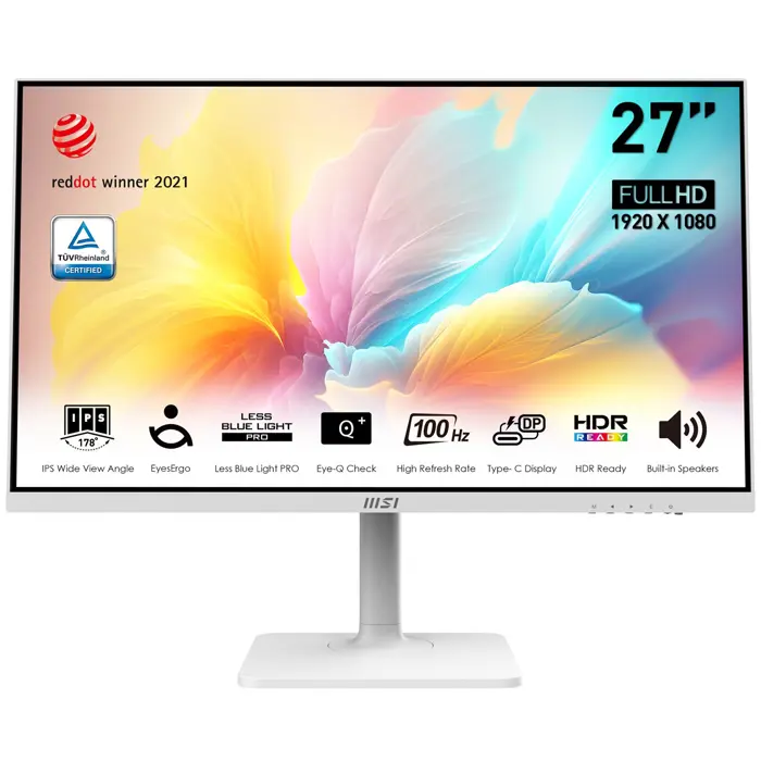 MSI Modern MD2712PW computer monitor 68.6 cm (27") 1920 x 1080 pixels Full HD LCD White