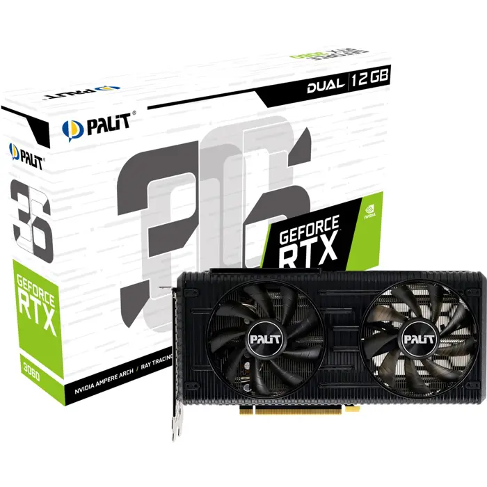 Palit NE63060019K9-190AD graphics card NVIDIA GeForce RTX 3060 12 GB GDDR6