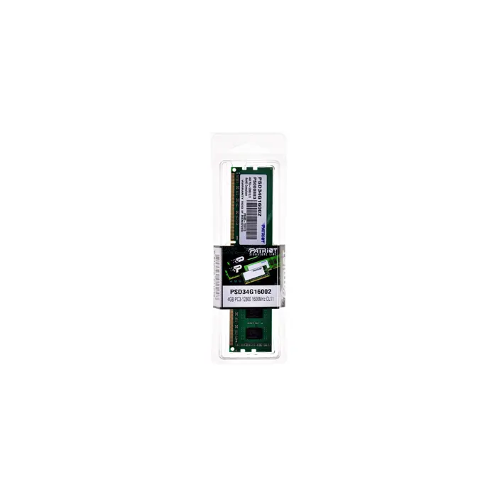 Patriot Memory 4GB PC3-12800 memory module DDR3 1600 MHz