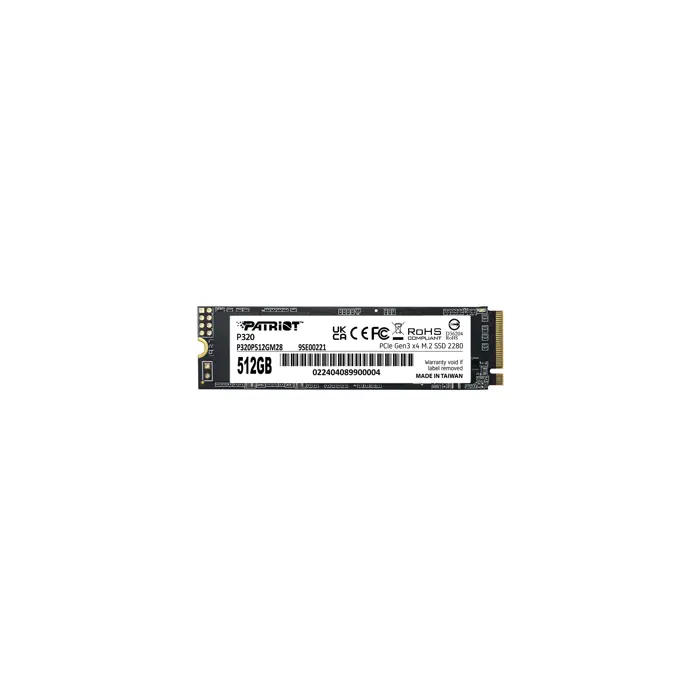 Patriot P320 512GB M.2 NVMe SSD PCIe Gen 3 x4