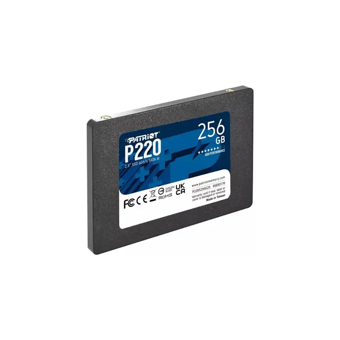 Patriot SSD P220 R550/W490, 256GB, 7mm, 2.5"