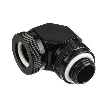 PHANTEKS Glacier Rotary connection 90 degrees G1/4 inch AG to 12mm OD hard tube - rotatable, black PH-RA90_BK12