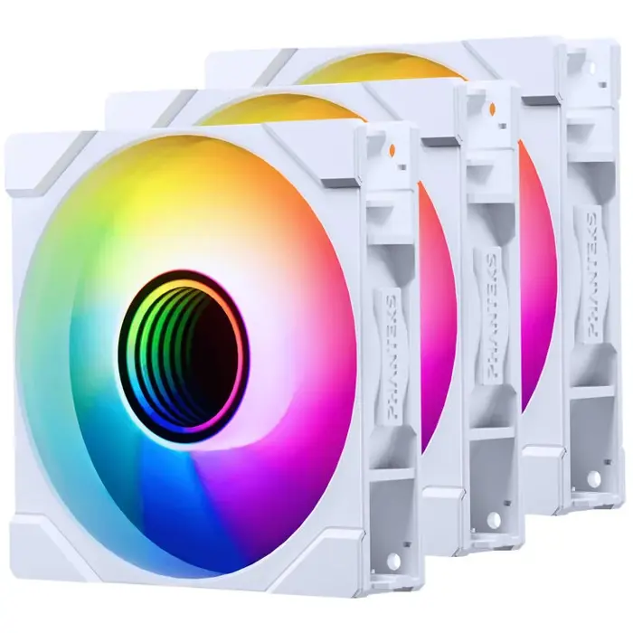 PHANTEKS M25 Gen2 PWM D-RGB Lüfter, 3er-Pack - Reverse Blade, 120mm, weiß-PH-F120M25R_G2_DWT01_3P