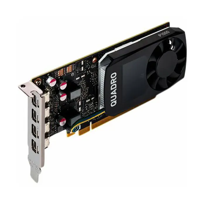 PNY NVIDIA QUADRO P1000 4GB GDDR5, 128-bit, PCIEx16 3.0, mini DP 1.4 x4, Active cooling, TDP 47W, LP, Retail