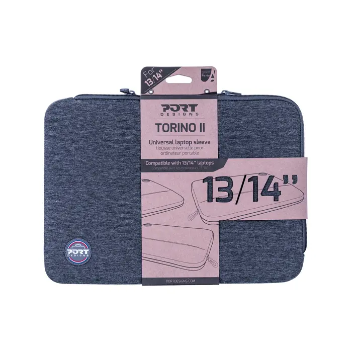 Port Designs Torino II notebook case 35.6 cm (14") Sleeve case Grey