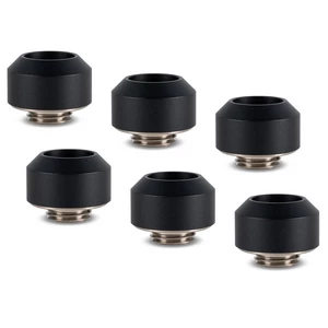 Optimus Hardtube Fitting, 12 mm, 6er Pack mit Werkzeug - schwarz-OP-FIT-HARD-12MM-BLACK-6PACK