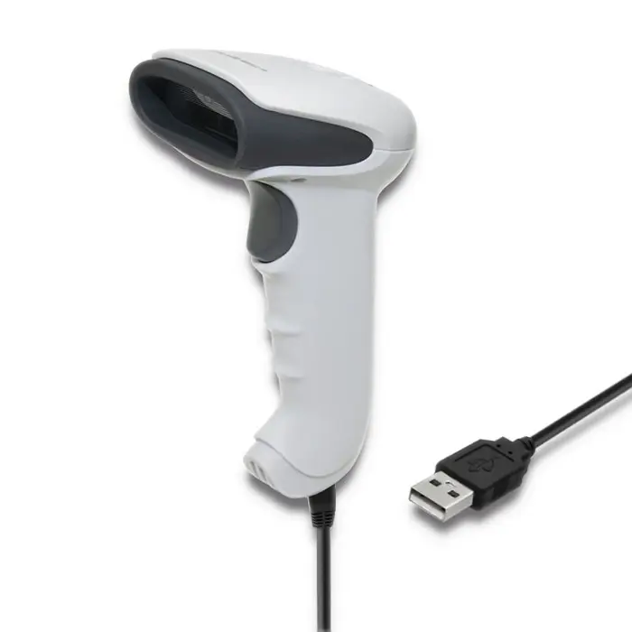 Qoltec 50865 Barcode reader 1D | CCD | USB | White