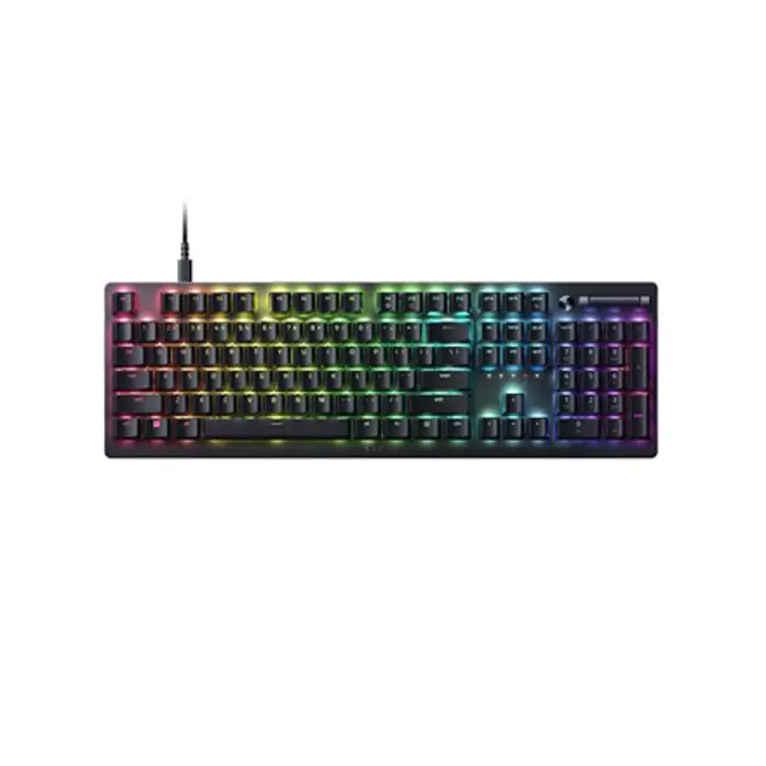 Razer Deathstalker V2 Gaming Keyboard Fully programmable keys with on-the-fly macro recording; N-key roll over; Multi-functional media button and media roller RGB LED light RU Wired  Linear Optical Sw