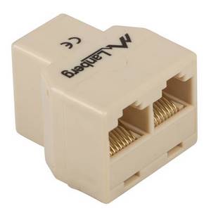 Lanberg AD-RJ45-2RJ45-OU network splitter Beige