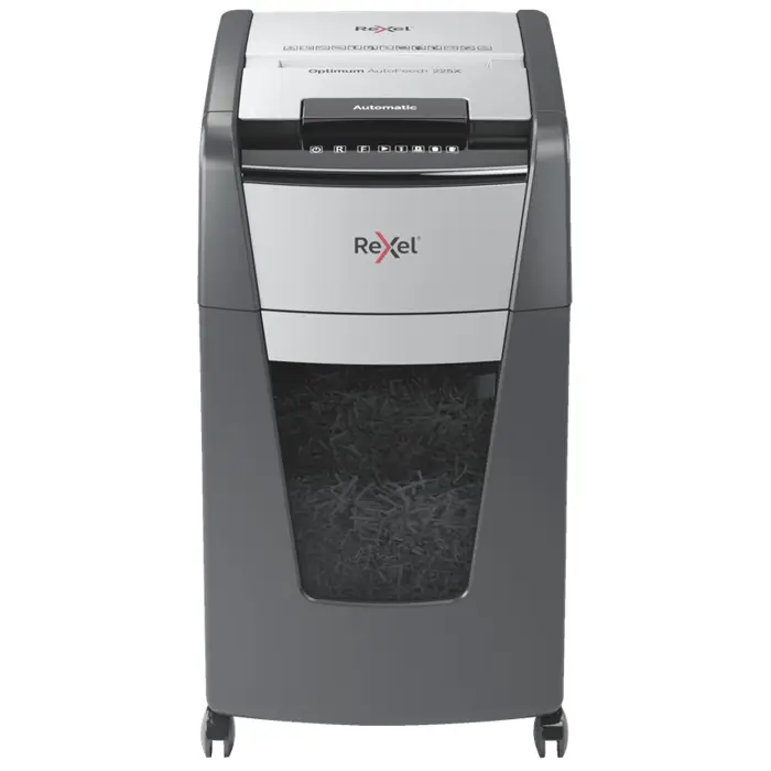 Rexel Optimum AutoFeed+ 225X paper shredder Cross shredding 55 dB 23 cm Black, Grey