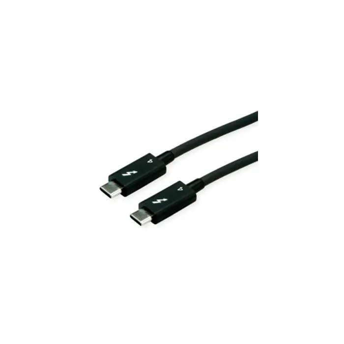 ROLINE Thunderbolt 4 kabel, 40Gbit/s, 100W, C-C, M/M, pasivni, 1m, crni