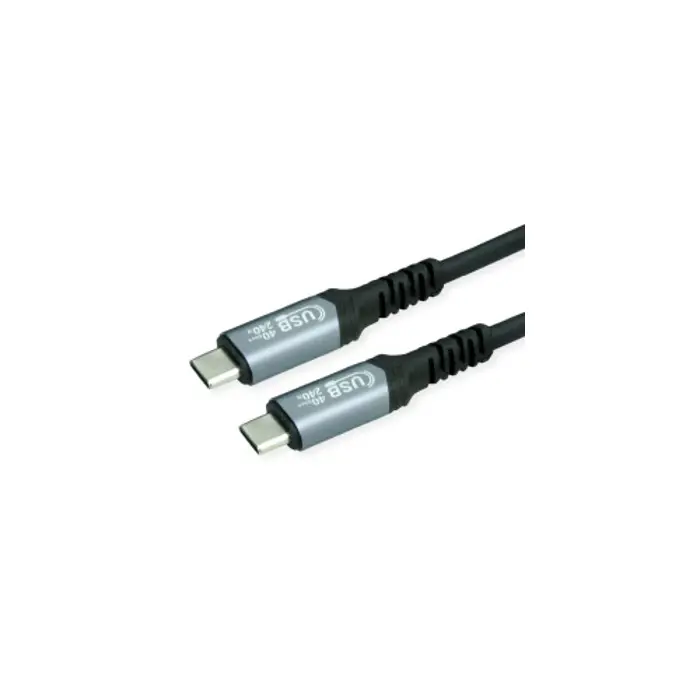 Roline VALUE Cable USB4 Gen2x2, with Emark, C–C, M/M, 240W, black, 2 m