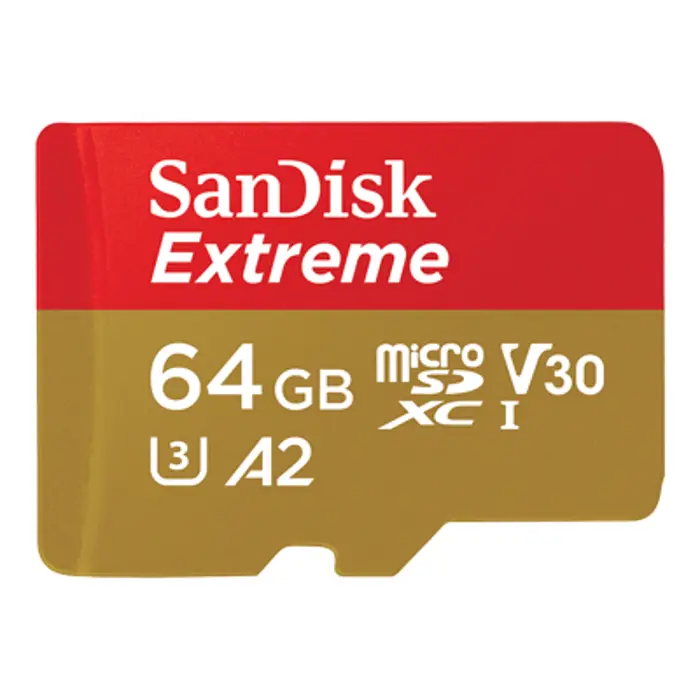 SANDISK Extreme MicroSDXC 64GB + SD Adp