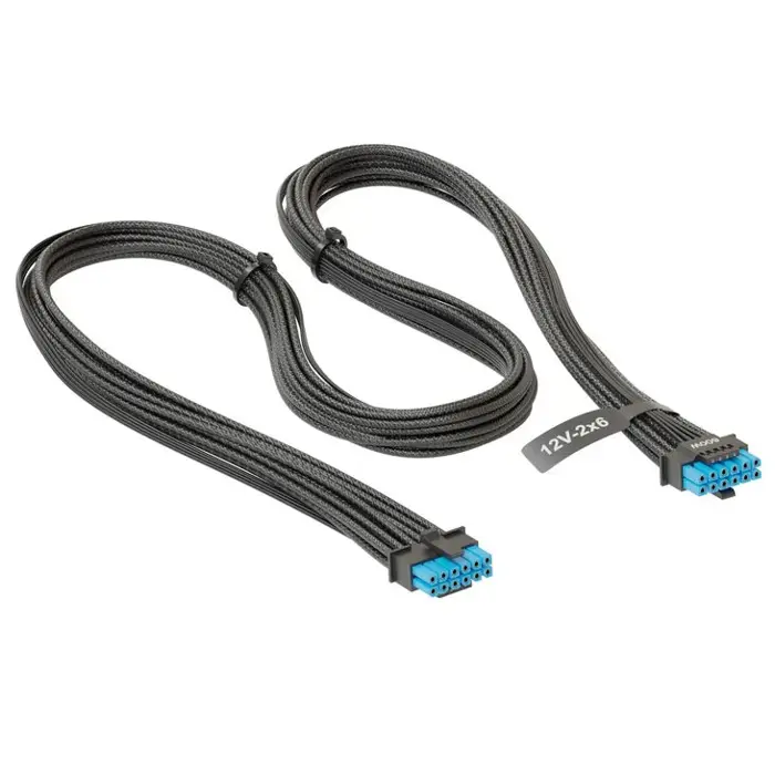 Seasonic 12V-2x6 Adapter Kabel, ATX 3.0, PCIe 5.0 - schwarz, blau-WA2V16164BW