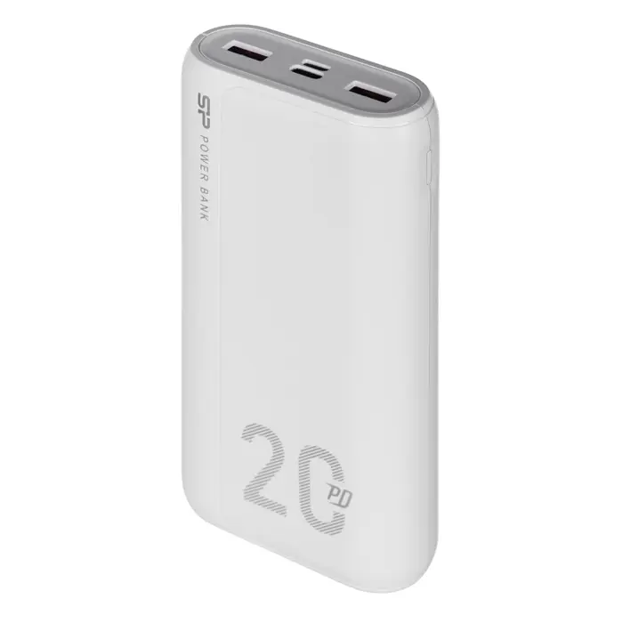 SILICON POWER QS15 Powerbank External battery 20000 mAh 2x USB QC 3.0 1x USB-C PD (SP20KMAPBKQS150W) White