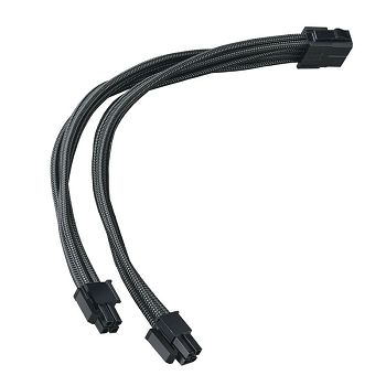 SilverStone EPS 8-Pin zu EPS/ATX 4+4-Pin Kabel, 300mm - schwarz SST-PP07E-EPS8B