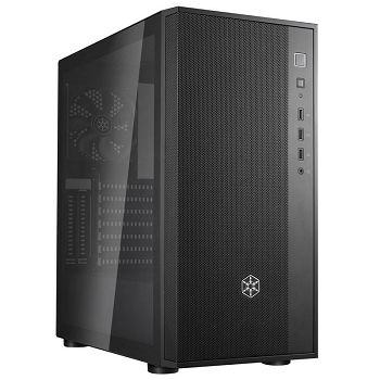 SilverStone Fara R1 V2 Midi-Tower kućište, Tempered Glas - crno SST-FAR1B-G-V2