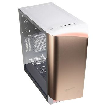 SilverStone Seta A1 Midi-Tower, Tempered Glass kućište - bijelo/roza-zlatno SST-SEA1GW-G