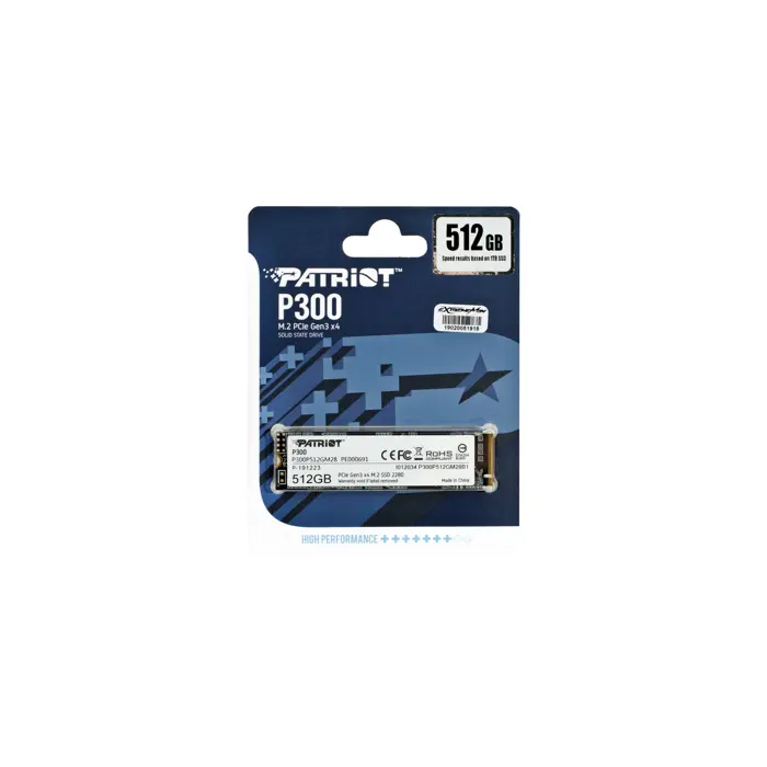 SSD PATRIOT P300 M.2 PCI-EX4 NVME 512GB