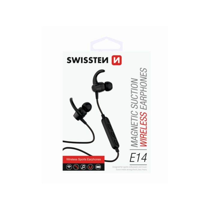 SWISSTEN slušalice Bluetooth, mikrofon, Handsfree, In-ear, crne ACTIVE