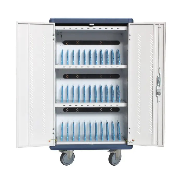 Techly I-CABINET-30DUTY portable device management cart/cabinet White, Blue