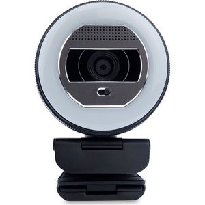 TERRA Webcam Halo with LED Light Ring (C1868pro) and Private Slider Full-HD, Auto Focus, Stereo Mic, Privacy Slider