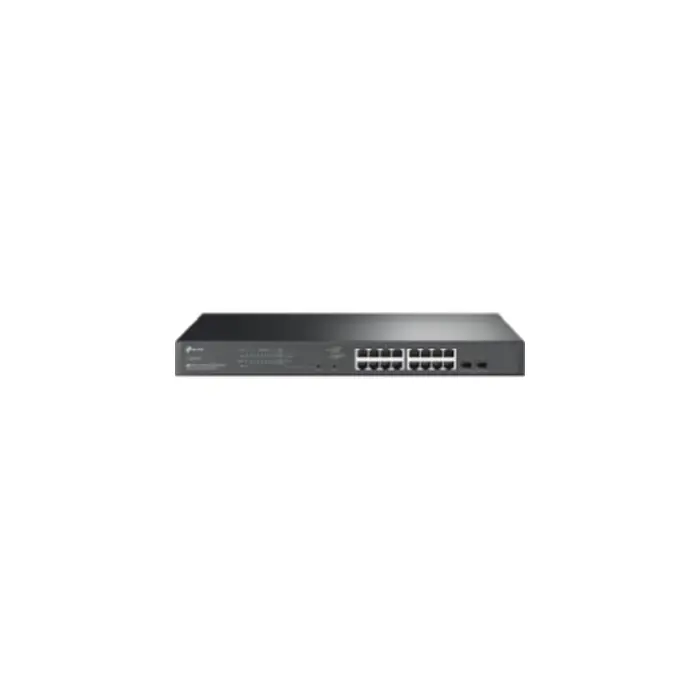 TP-Link Omada JetStream 18-port Gigabit PoE+ upravljiv preklopnik (Switch), 16×G-LAN PoE+, 2×SFP Gigabit, IPv6, 1U 19" rack-mount kućište (150W)