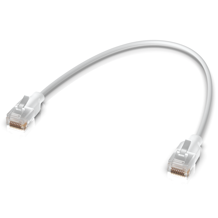 Ubiquiti UniFi Ethernet Patch Cable, 0,3m, Cat6, bijeli