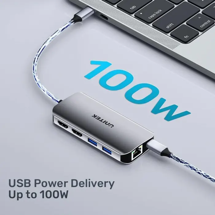 unitek-active-hub-usb-c-2x-hdmisd4krj45pd-100w-4919-perutkhub0074.webp