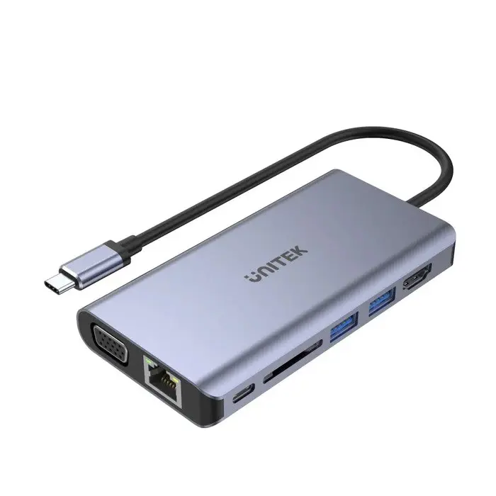 Unitek D1019B USB-C Hub 8W1 USB-C 3.1, PD 100W, D1019B