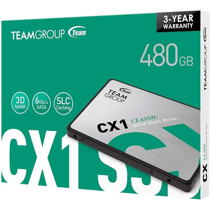 Video Teamgroup 480GB SSD CX1 3D NAND SATA 3 2.5"