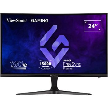 ViewSonic Monitor VX2418C 24" 1920x1080, VA, 180Hz-1ms, 2xHDMI, DP, Speakers