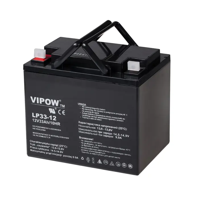 VIPOW Gel Battery 12V 33Ah