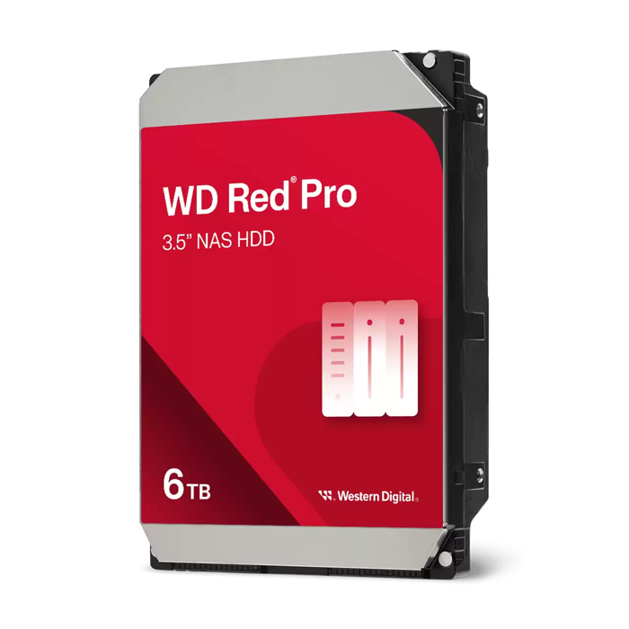 WD hard disk 6TB SATA3, 6Gb/s, 7200, 256MB RED PRO