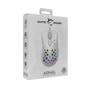 WHITE SHARK RGB gaming miš GM-5013 AZRAEL bijeli 12.800dpi